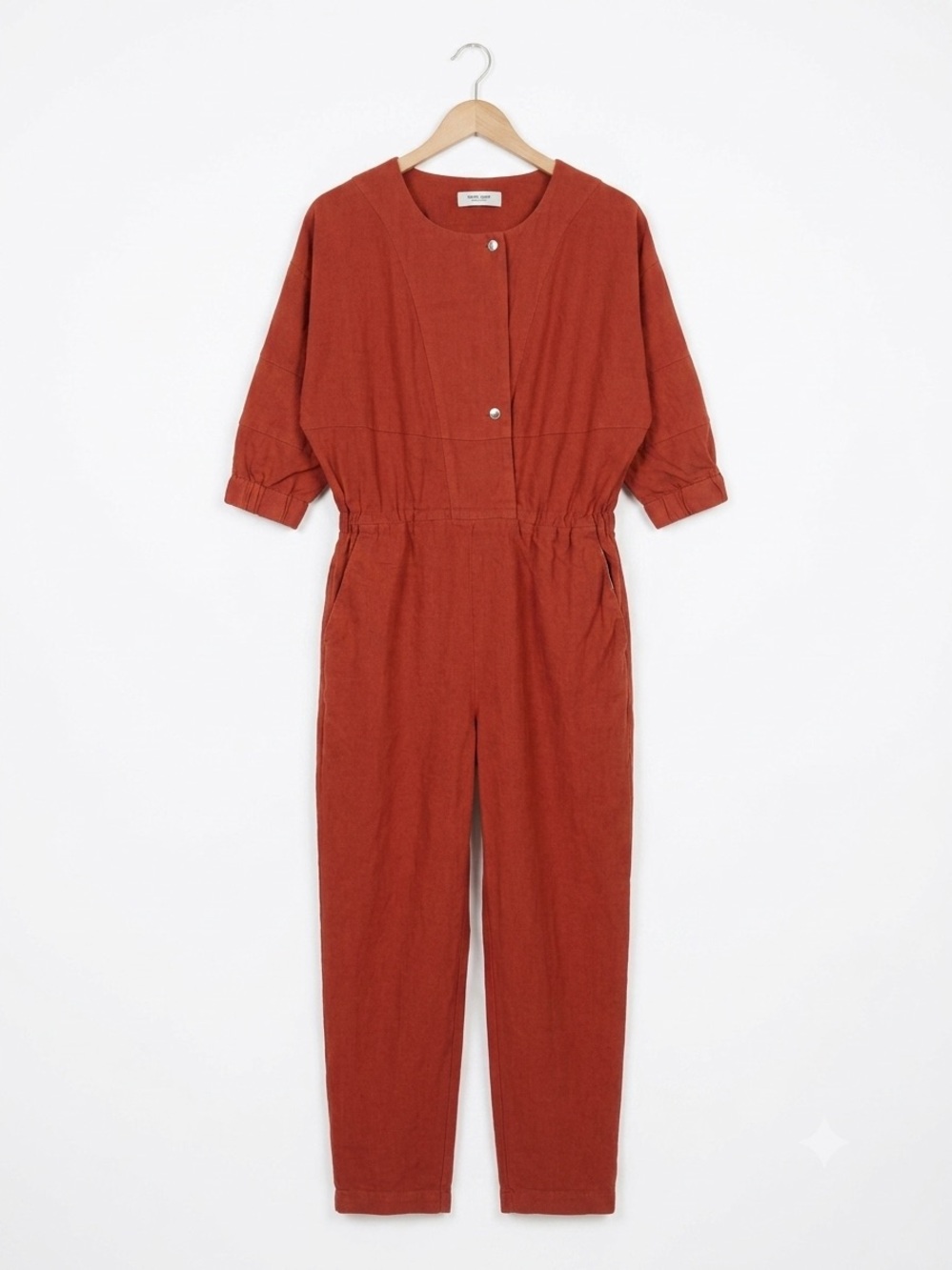 Linen Rust-Orange Rachel Comey Jumpsuit in a Size 4